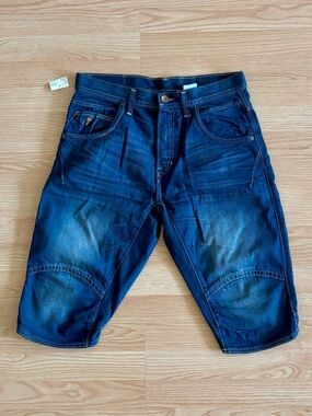 H&M Men's Blue Denim Below the Knee-Length Shorts M32